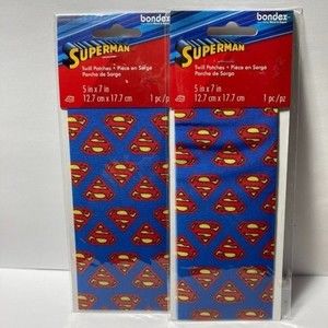 Set of 5 Bondex Superman Twill Patch Fabric Patch